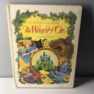 Vintage Pop Up Book The Wizard Of Oz Hc Random House Old As - Is Great Fun Art