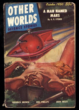 Other Worlds Science Stories V2 3 Oct 1950 7 Pulp Digest Brown Phillips Gd/vg