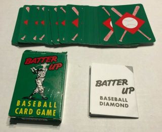 Batter Up Baseball Card Game Complete 36 Cards Deck,  Playing Field & Box Look