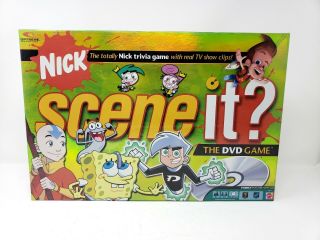 Nick Scene It Nickelodeon Trivia Game 2006 Mattel Dvd Board Game Complete 100