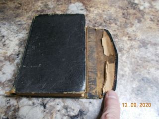 Very Old Small Bible With Very Small Print,  Gilded Edges,  Worn Cover