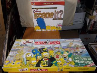 2 Simpsons Board Games - Scene It Dvd Game & Simpsons Monopoly