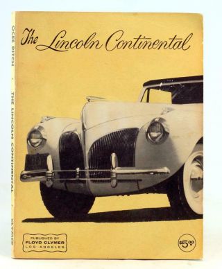 Ocee Ritch Floyd Clymer 1963 The Lincoln Continental Marque History Paperback