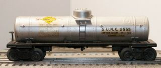 Lionel 2555 Sunoco Tank Car With Paint Flaw From The Factory Flying Shoes