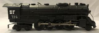 Lionel Lines No.  736 Berkshire Type 2 - 8 - 4 Steam Locomotive