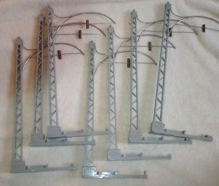 Lgb 6400 Set Of 7 Catenary Poles With Wire Masts G Scale