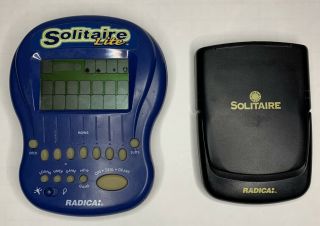 2 Vintage Solitaire Lite Hand Held Games Radica,  1997,  Model 3620 Poker Games