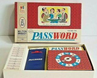 Vintage Milton Bradley Password Board Game 1964 Volume 5 Complete 4260