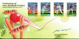 Zealand 1994 Centenary Of Zealand Cricket - Limited Edition Signed Fdc C