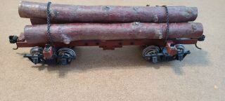 G Scale Custom Craftsman Log Cars W/real Logs (set Of 2)
