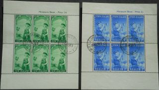 Zealand 1958 Health Stamps Miniature Sheets Set Sg Ms765a