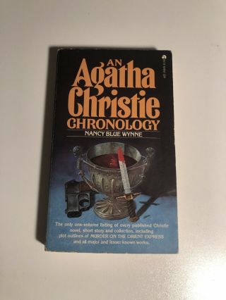 An Agatha Christie Chronology By Nancy Blue Wynne 1st Print Ace Books 1976