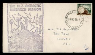 Dr Who 1960 Zealand Campbell Island Antarctic Research Cachet F63856