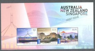 Australia - Zealand - Singapore Joint Issue Min Sheet 2016 Mnh