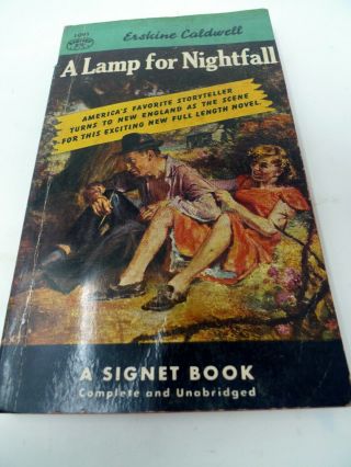 Vintage A Lamp For Nightfall Erskine Caldwell First Printing Jan 1954 Paperback