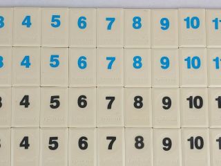 Rummikub Numbers 1997 Set of 106 Game Replacement Tiles Crafts Hobbies Scrapbook 3