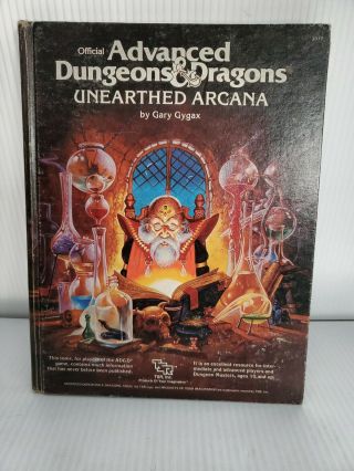 Tsr Advanced Dungeons & Dragons Unearthed Arcana 1st Edition (spine)