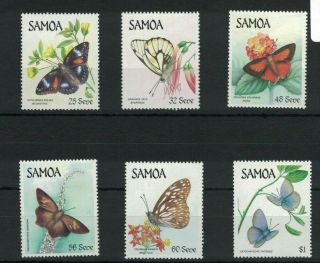 Sam14) Samoa 1986 Butterflies Muh
