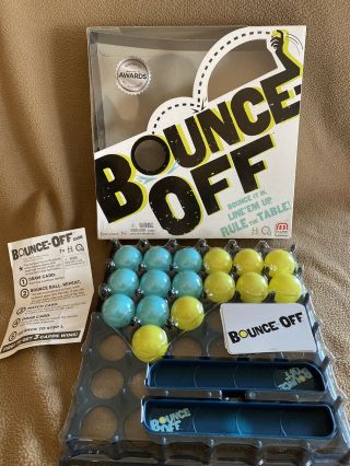 Mattel Bounce Off Challenge Ball Board Game 2 To 4 Players Complete Ping Pong