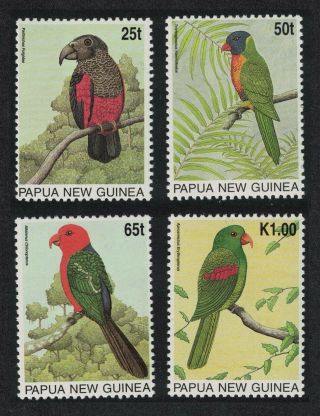 Papua Ng Birds Parrots 4v 1996 Mnh Sg 776 - 779 Sc 889 - 892 Cv£9.  50