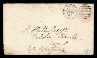 Dr Who 1885 Australia Melbourne Stationery To Geelong F84843