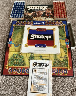 Vtg Mb Stratego Board Game 1986 Classic Game Of Battlefield Strategy Complete