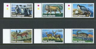 A840 Cook Islands 1992 Fauna Endangered Wildlife 6v.  Mnh