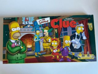 The Simpsons Clue Detective Board Game 2nd Edition Parker Brothers Complete