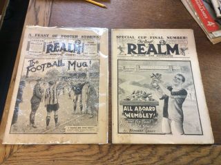 The Boys’ Realm Of Sport And Adventure 1926 Story Paper X2 358 & 369 Vol14 &15