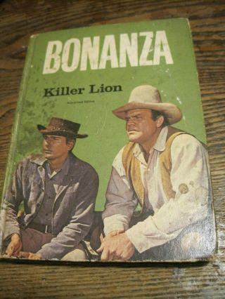 Bonanza,  Killer Lion By Steve Frazee 1966 Whitman Tv Hbjk - Hoss&little Joe