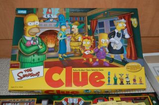 Clue Simpsons 2nd Edition Board Game By Parker Brothers 2002 Complete Set