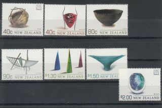 Zealand: 2002 Art Meets Craft Set 7 Stamps.  Muh.  Scarce &