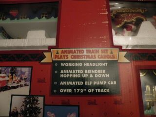 North Pole Express Christmas Animated Musical Train Set Reindeer Elf