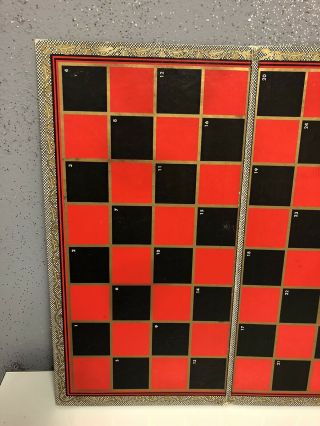 Vintage Gold Medal Chess Checkers Michigan Rummy Game Board Only 2