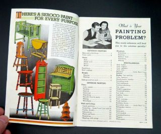 1938 Booklet HOW TO PAINT Sears Roebuck and Co.  HOUSE homes FURNITURE 2