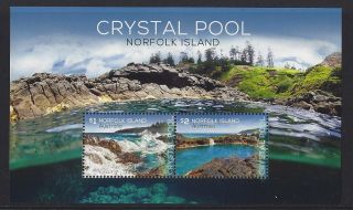 Australia 2018 Norfolk Island Crystal Pool Miniature Sheet Unmounted,  Mnh