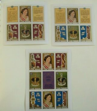 6 Sheets Of Stamps From The Cook Islands Silver Jubilee
