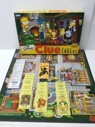 Clue The Simpsons 2nd Edition (complete) Parker Brothers