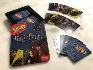 Harry Potter Uno Card Game In Collectible Metal Tin Special Rule