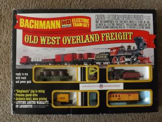 Vtg Bachman Ho Scale Electric Train Set (old West Overland Freight) Not