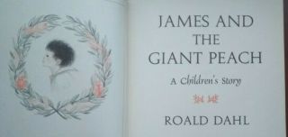 James And The Giant Peach - 1961 - By Roald Dahl - First Edition Fine
