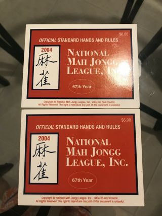 2004 National Mah Jongg League Card/rule Set Of 2