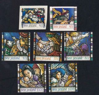 Zealand 1996 Sc 1385 - 1392 Christmas,  Mnh Set Of 7 With Diecuts