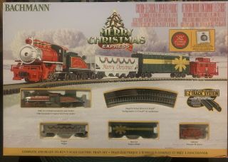 Bachmann 24027 N Scale Merry Christmas Express Steam Train Set Ready To Run
