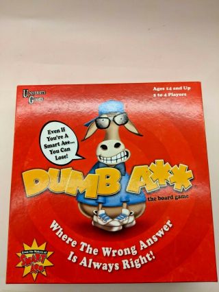 Dumbass Board Game Dumb Ass Where The Wrong Answer Is Always Right 2017