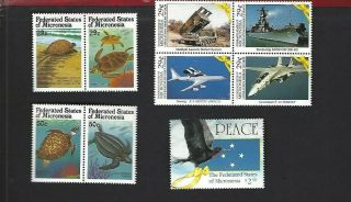 Micronesia Sc 134 - 7,  141a,  142 (1991) Mnh