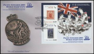 Zealand Fdc 2005 Pacific Explorer Stamp Exhib M/s (id:fe0549 (21/4)