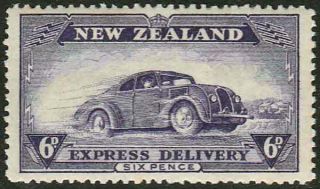 Zealand 1939 Express Delivery 6d Car Never Hinged