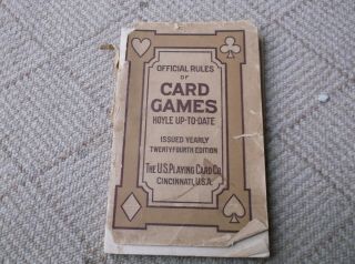 1920 The Official Rules Of Card Games Vintage Book Hoyle Up - To - Date - 24th Edition