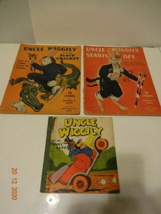 Uncle Wiggly Starts Off,  & The Black Cricket,  And His Funny Auto 1943